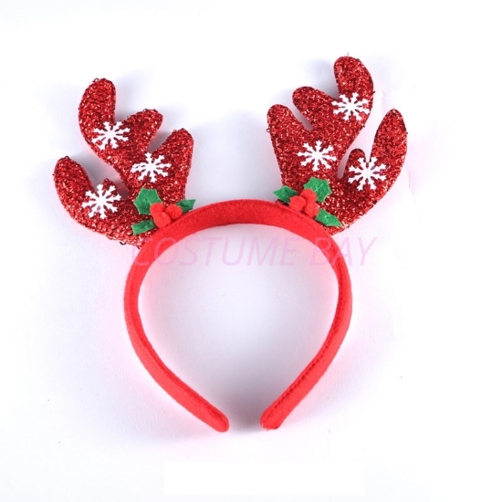 red reindeer antlers headband