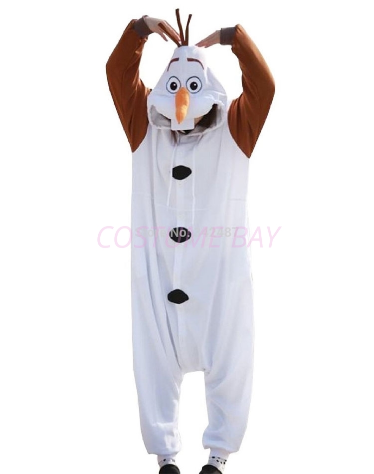 Deguisement Reine des Neiges Olaf Enfant Adulte Onesies Cartoon Animal  Flannel Cosplay Pyjamas