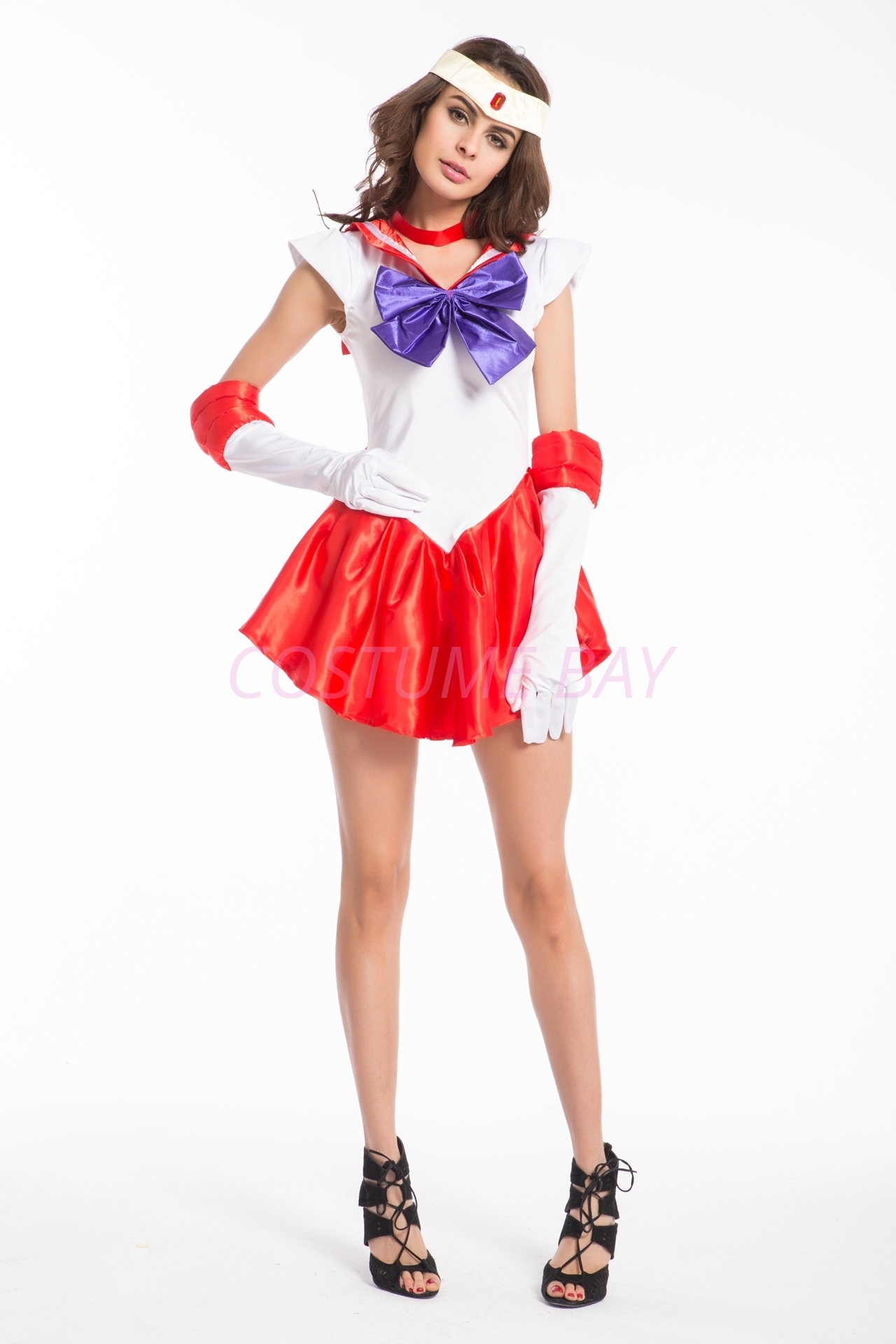 Sailor Moon Costume Cosplay Uniform Fancy Dress Up Sailormoon Outfit & Glove