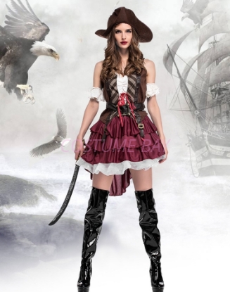 Adult Womens Pirate Wench Sailor Swashbuckler Halloween Costume
