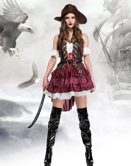 Women's Sexy Swashbuckler Captain Pirate Costume