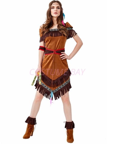 Sexy Wild West Indian Pocahontas Womens Costume