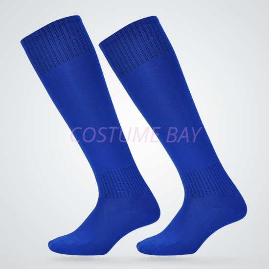 Mens High Knee Football Socks - Blue