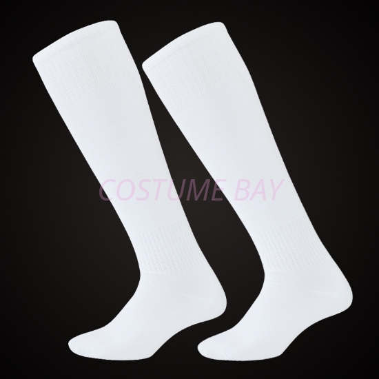 Mens High Knee Football Socks - White