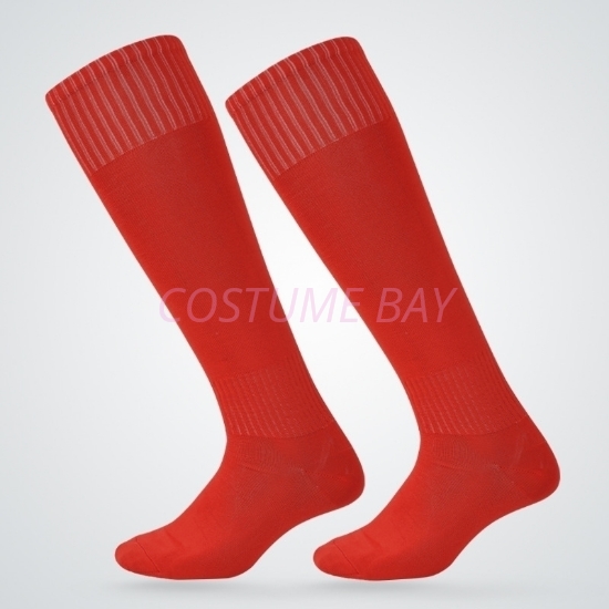 Mens High Knee Football Socks - Red