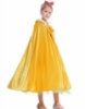 Picture of Princess Belle Cape - Girls Yellow Velvet Hooded Costume Cloak