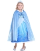 Picture of Princess Elsa Cape - Girls Blue Velvet Hooded Costume Cloak