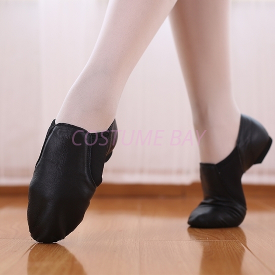 Jazz Genuine Soft Leather Dance Shoes-Black