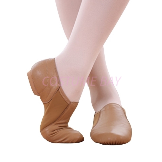 Jazz Genuine Soft Leather Dance Shoes-Brown