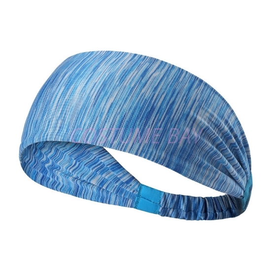 Unisex Sports Headband - Strip Blue