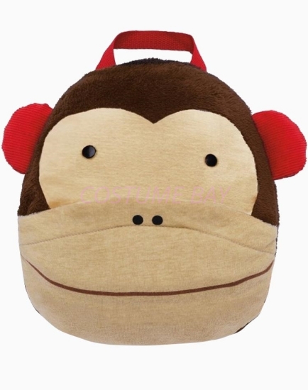 Kids Animal Travel Fleece Blanket - Brown Monkey