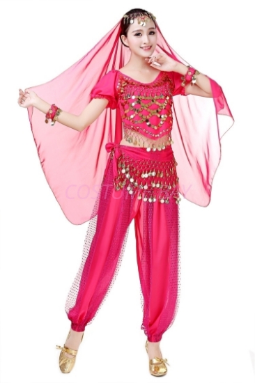 Women's Belly Dance Two Pieces Outfits - Rose