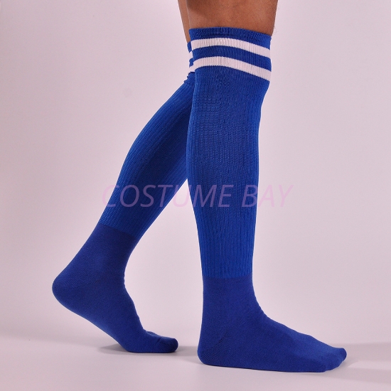 Adults Kids High Knee Football Sport Socks - Dark Blue