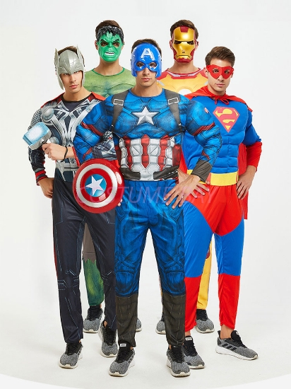 Men Superhero Muscle Costume