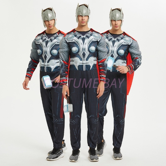 Men Superhero Muscle Costume - Thor