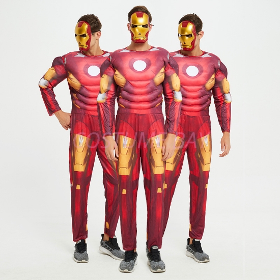 Men Superhero Muscle Costume - Ironman