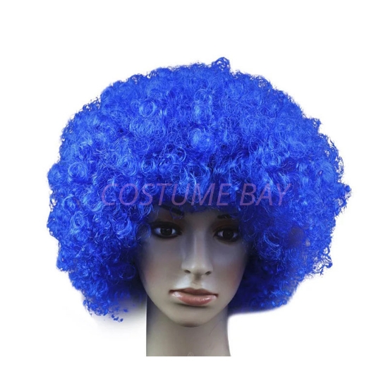70's Funky Disco Afro Wig - Blue