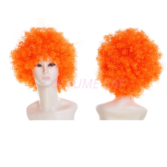70's Funky Disco Afro Wig - Orange