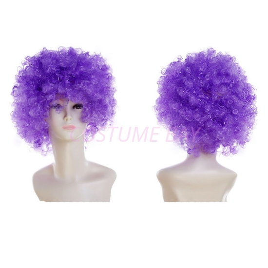 70's Funky Disco Afro Wig - Purple
