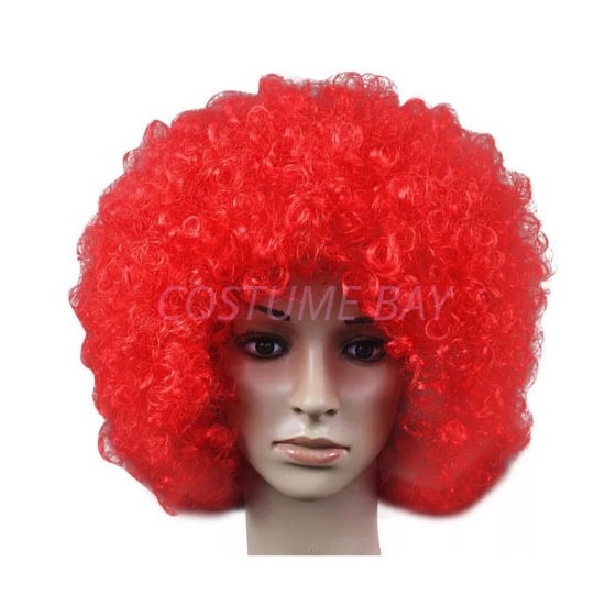 70's Funky Disco Afro Wig - Red