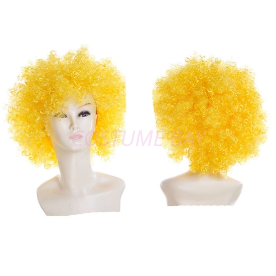 70's Funky Disco Afro Wig - Yellow