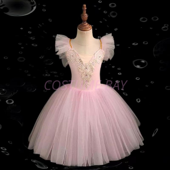 Girls Ballet Dancing Tutu Dress - Pink