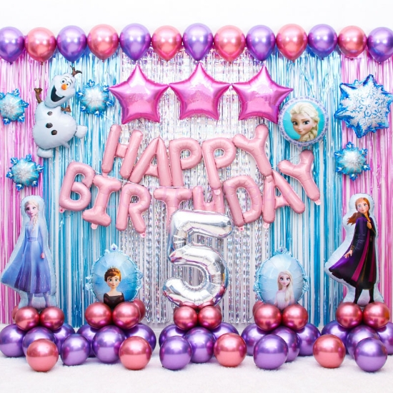 Frozen Princess Anna Elsa Party Birthday Decoration 76pcs Balloons Set