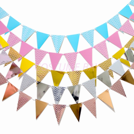 Triangle Festival Party Happy Birthday Flag Banner