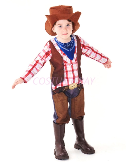 Cowboy Boys  Western Bull Vest Jumpsuit