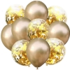 Picture of 12-inch Silver Latex & Confetti 10pcs Balloon Bouquet Set