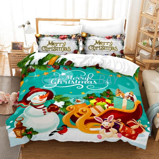 Merry Christmas Bed Duvet Cover Set Quilt Cover