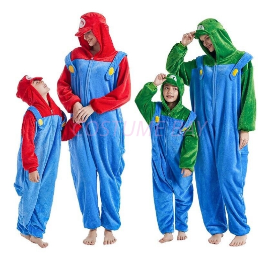 Picture of Adult Kids Super Mario / Luigi Onesie kigurumi