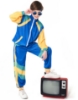 Picture of Kids 80s Retro Hip Hop Disco Hippie Modern Jazz Performance Costume - Purple