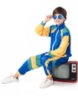 Picture of Kids 80s Retro Hip Hop Disco Hippie Modern Jazz Performance Costume - Purple