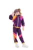 Picture of Kids 80s Retro Hip Hop Disco Hippie Modern Jazz Performance Costume - Purple