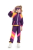 Picture of Kids 80s Retro Hip Hop Disco Hippie Modern Jazz Performance Costume - Purple