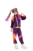 Picture of Kids 80s Retro Hip Hop Disco Hippie Modern Jazz Performance Costume - Purple