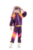 Picture of Kids 80s Retro Hip Hop Disco Hippie Modern Jazz Performance Costume - Purple