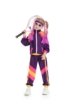 Picture of Kids 80s Retro Hip Hop Disco Hippie Modern Jazz Performance Costume - Purple