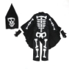 Picture of Boys Skeleton Jumpsuit X-Ray Halloween Costume with Head Cover