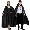 Picture of Adult Kids Halloween Black Cape Cloak with Collar