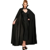 Picture of Adult Kids Halloween Black Cape Cloak with Collar