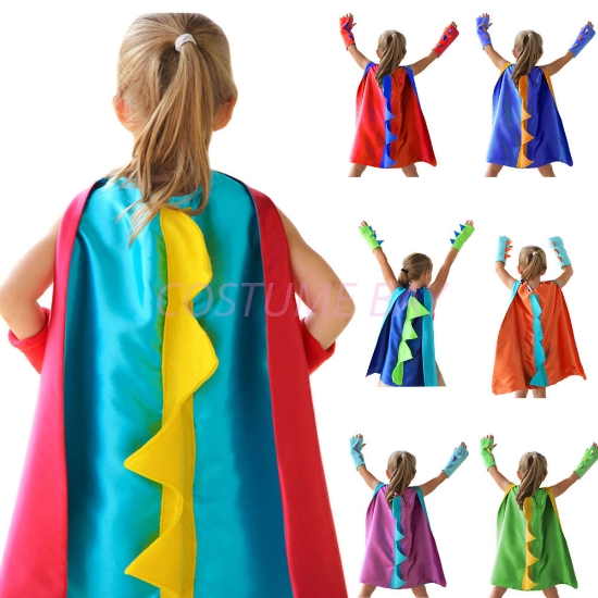 Picture of Kids Halloween Dinosaur Cape with Wrist Guards