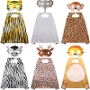 Picture of Kids Animal Cape with Mask Costumes 6pcs Set for Book Week