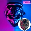 Picture of Coloured LED V Mask With Light Effects For Events