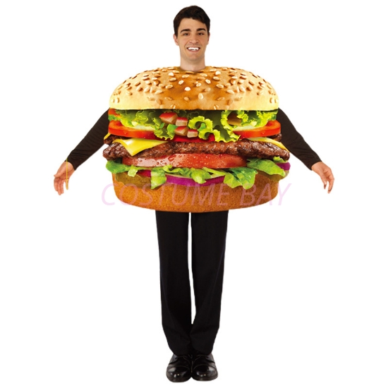 Picture of Mens Hamburger Bodysuit  Fancy Costume