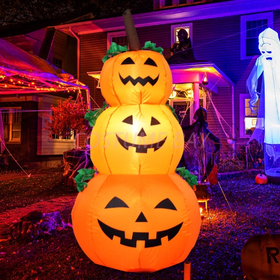 Picture of Lighted Halloween Inflatable Pumpkin Jack-O-Lantern