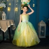 Picture of Girls Princess Tiana Halloween Kids Costume Dress