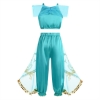 Picture of Princess Jasmine Kids Halloween Costume Blue Outfit