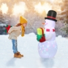 Picture of Airblow Inflatable Christmas Snowman Decoration